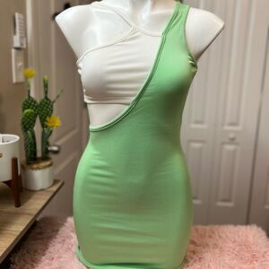 Lime green dress